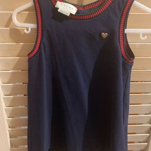 Gucci navy blue baby dress  9-12 monthss